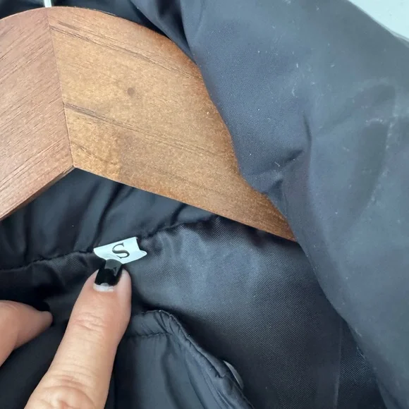 Woman's Black Puffer Vest - Picture 2 of 2